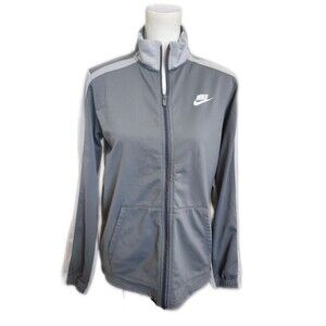 Nike 2-toned Gray Full-Zip Long Sleeved Lightweight Jacket, XL (Boys)